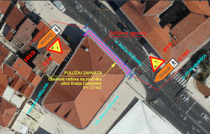 Od 5. srpnja do 31. kolovoza privremena regulacija prometa zbog sanacije zgrade HNK u Šibeniku
